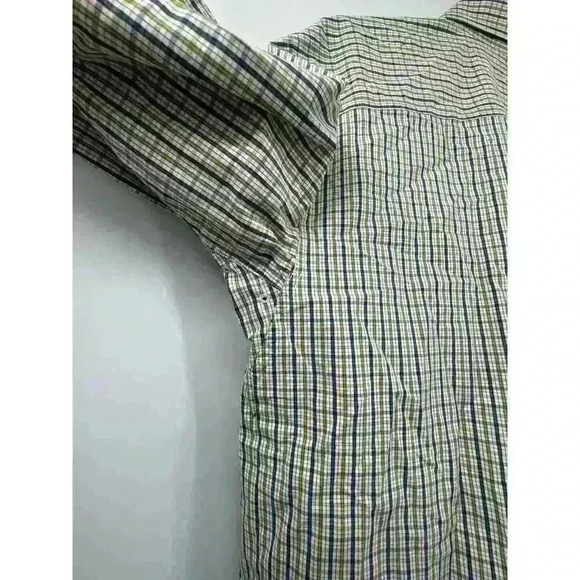 Ariat Pro Series Colorful Blue and Green Plaid Button Down Shirt - Men's Large - Picture 7 of 7